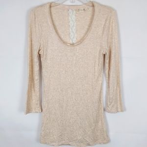 Urban Outfitters Long Sleeve Tunic Blouse Top Womens S Minimalist Spring Floral